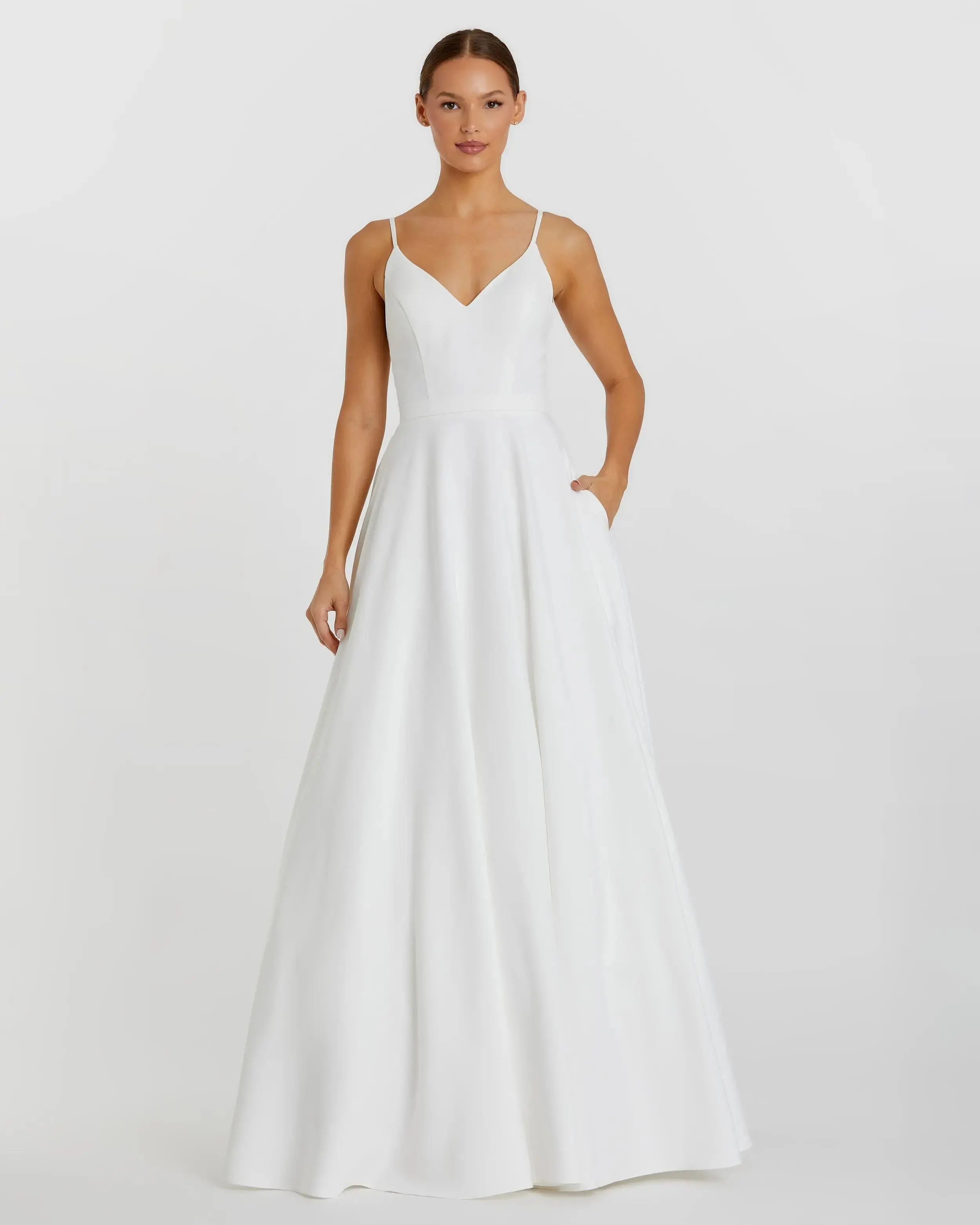Classic A-Line V-Neck Ballgown - Image 2