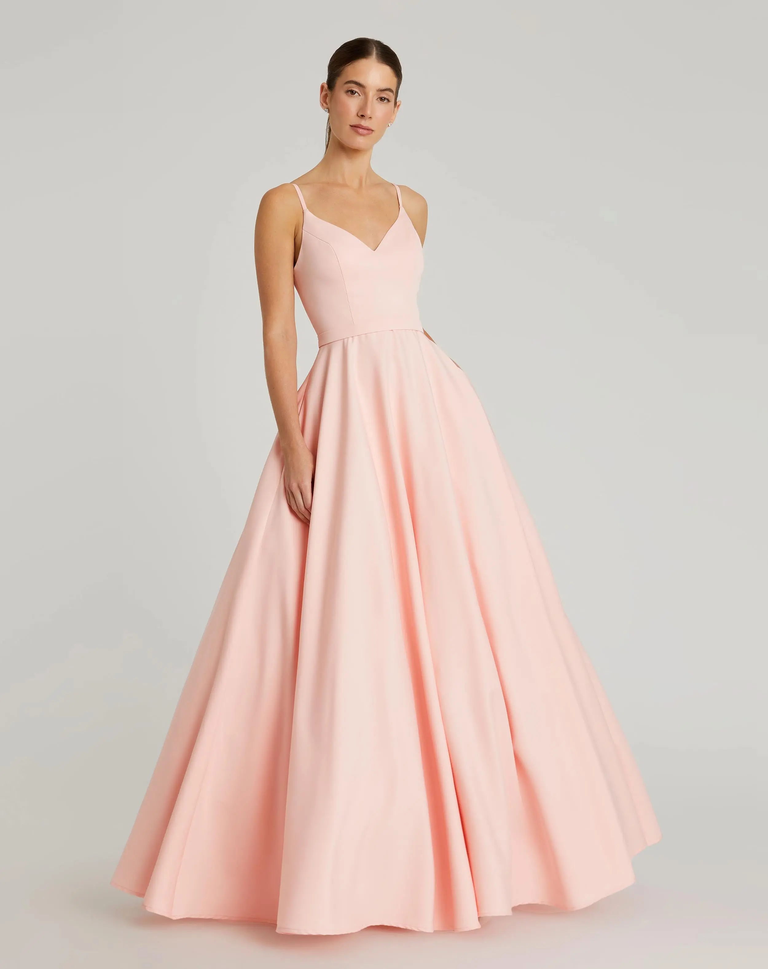 Classic A-Line V-Neck Ballgown - Image 6