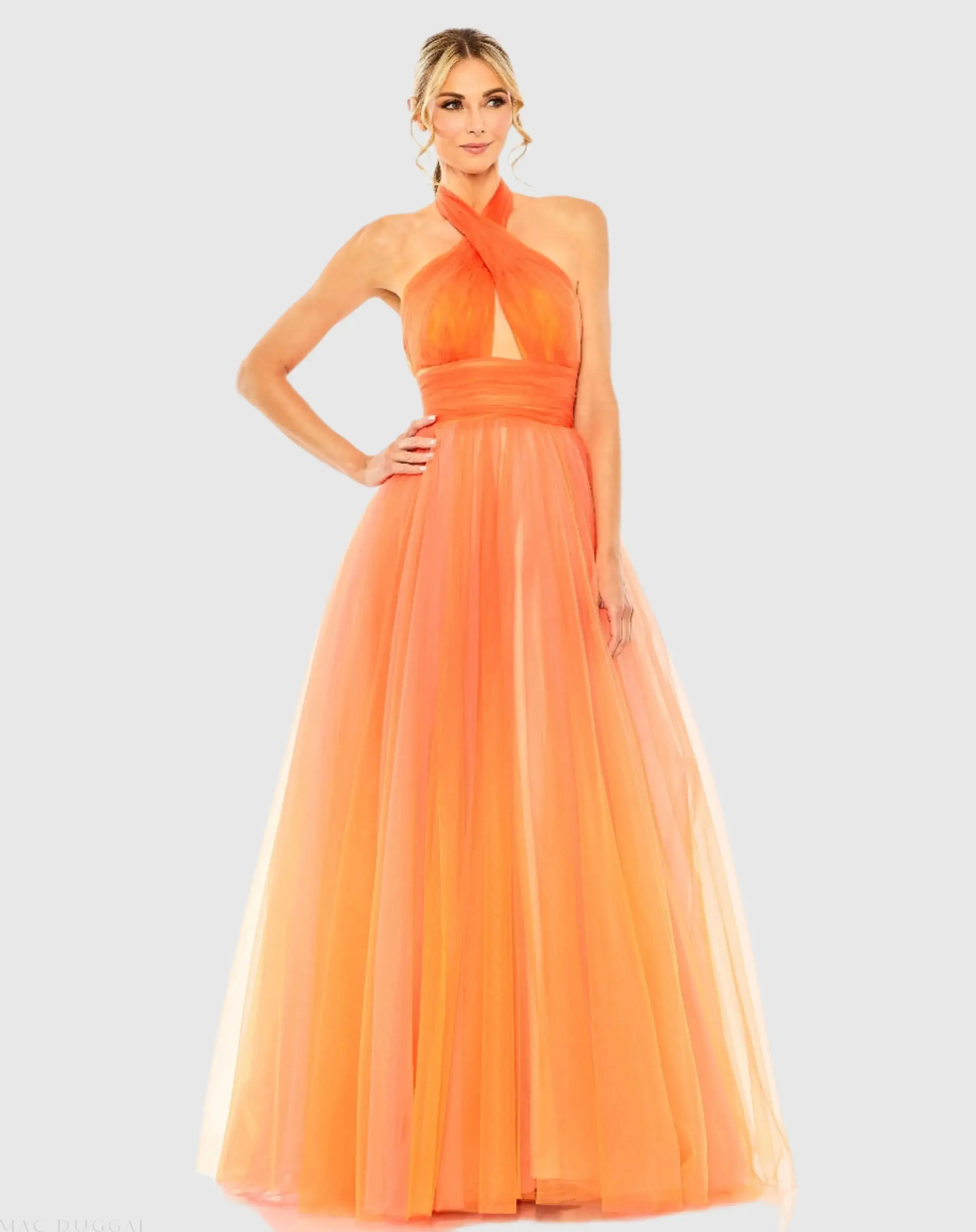 Cross Front Ombre Gown - Image 2