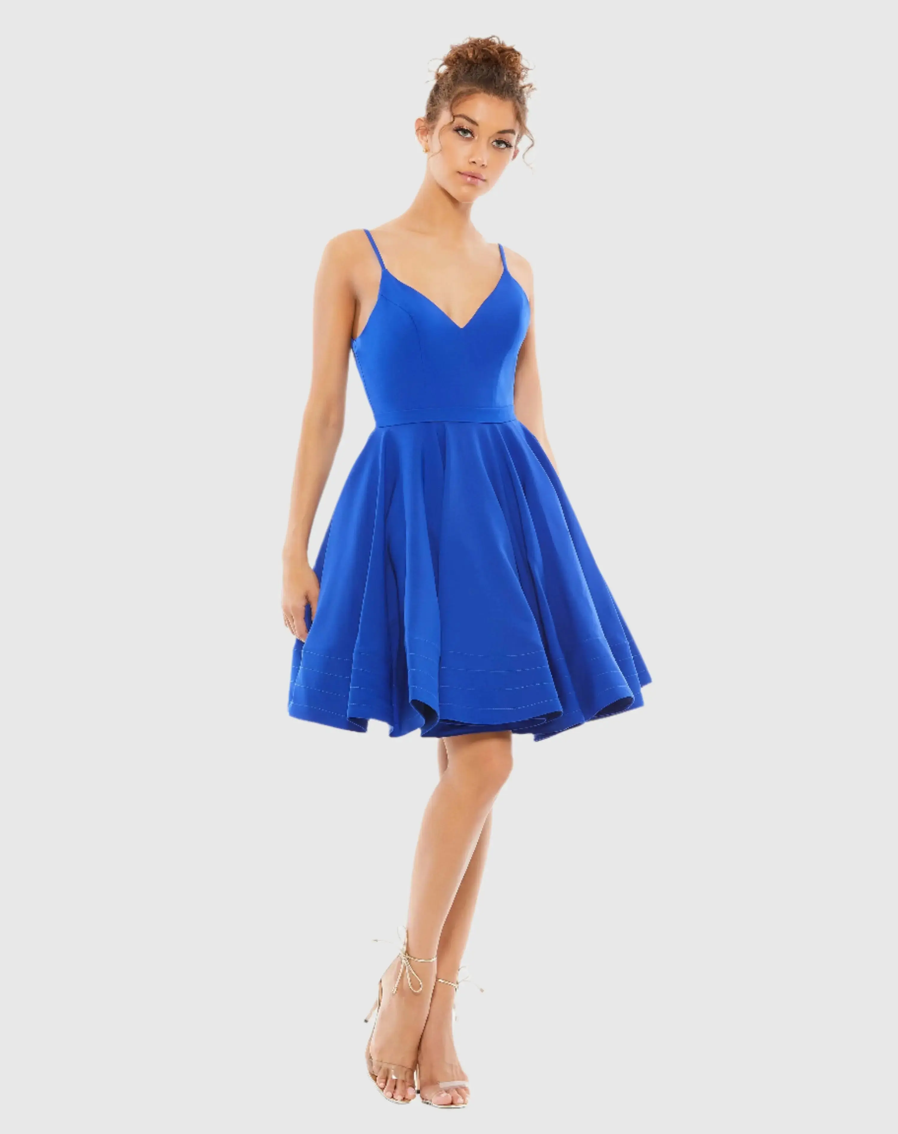 Low Back A-Line Party Dress - Image 2