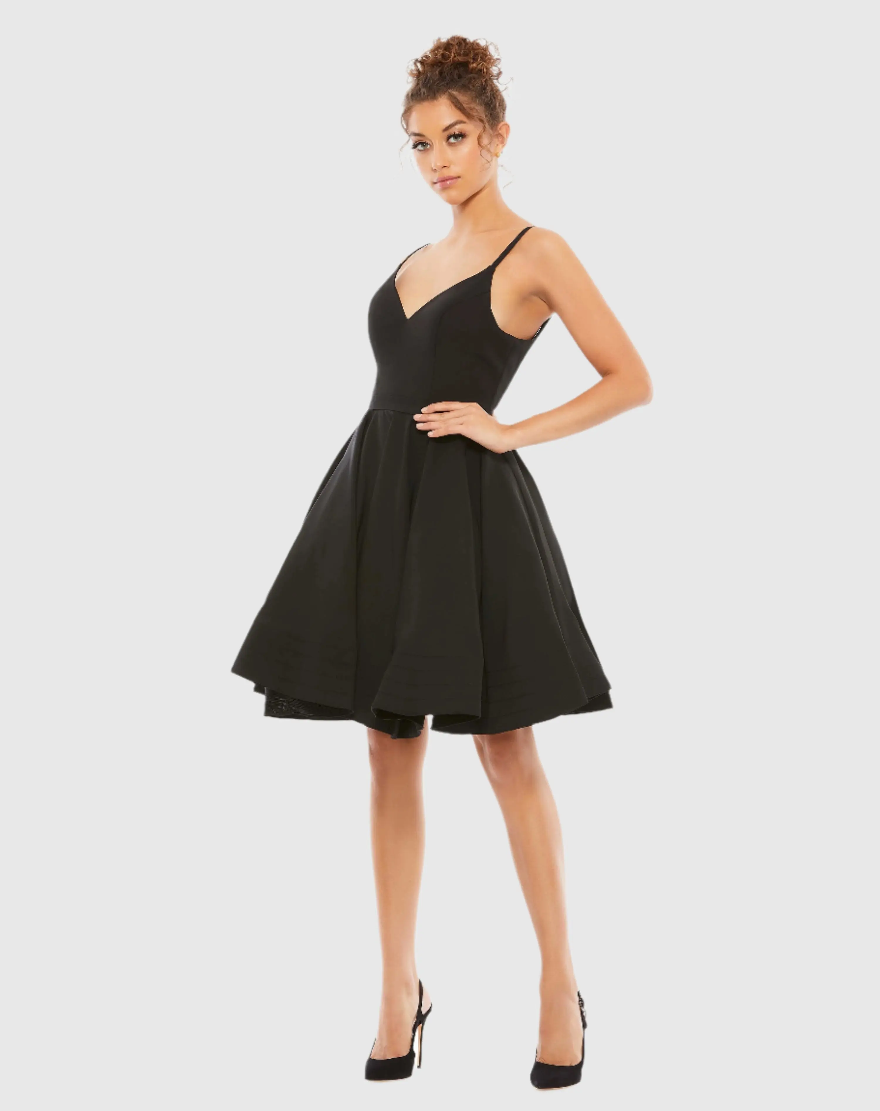 Low Back A-Line Party Dress - Image 3