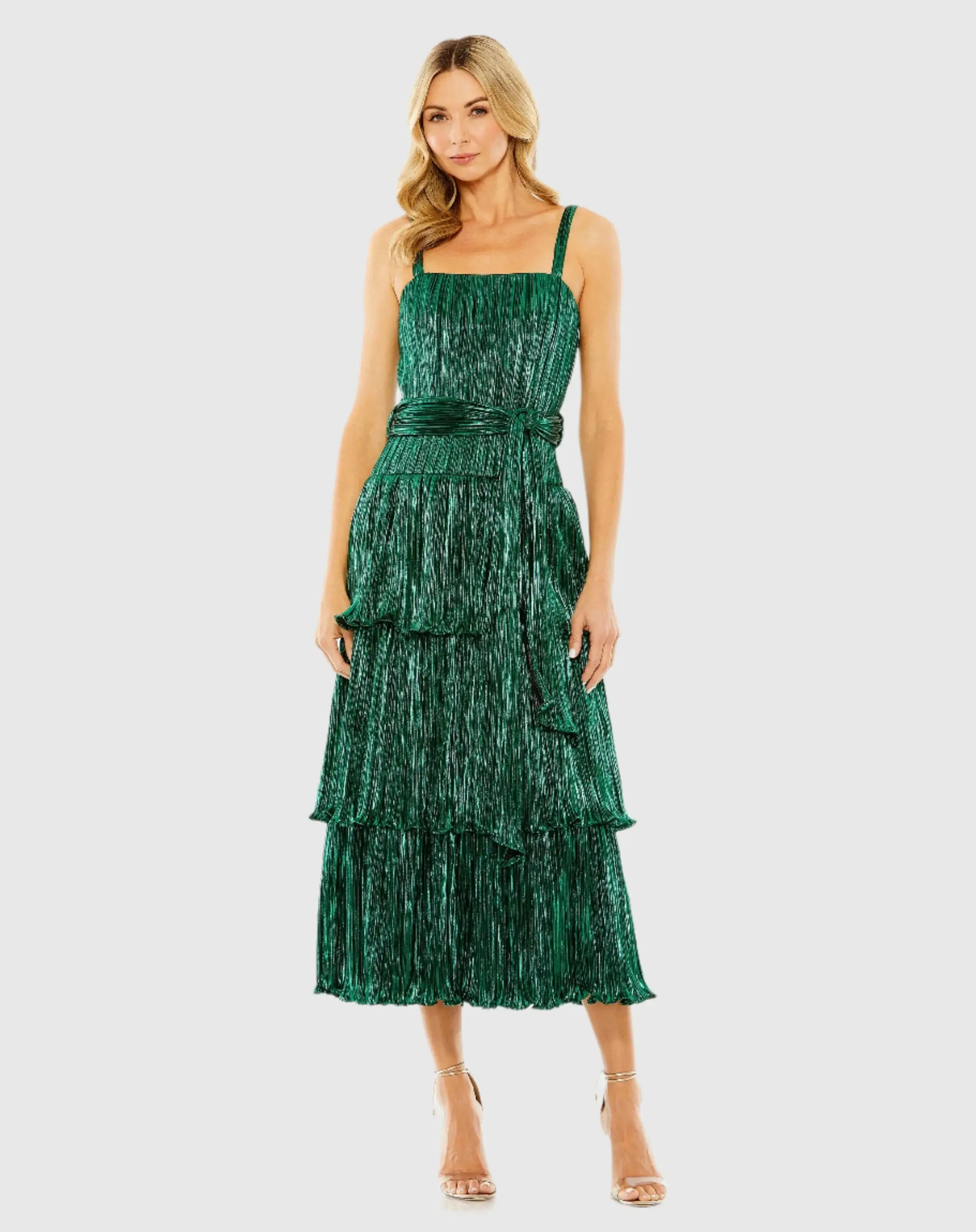 Ruffle Tiered Buckle Detail Dress - Image 2