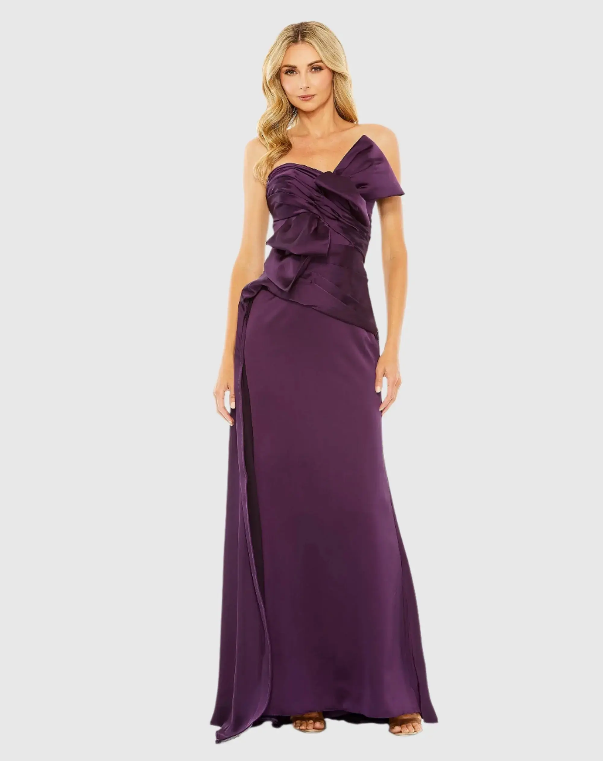 Strapless Bow Front Detailed Gown - Image 2